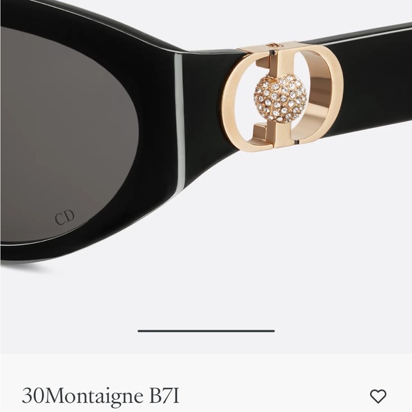 Dior Black Sunglasses with Gold Detail